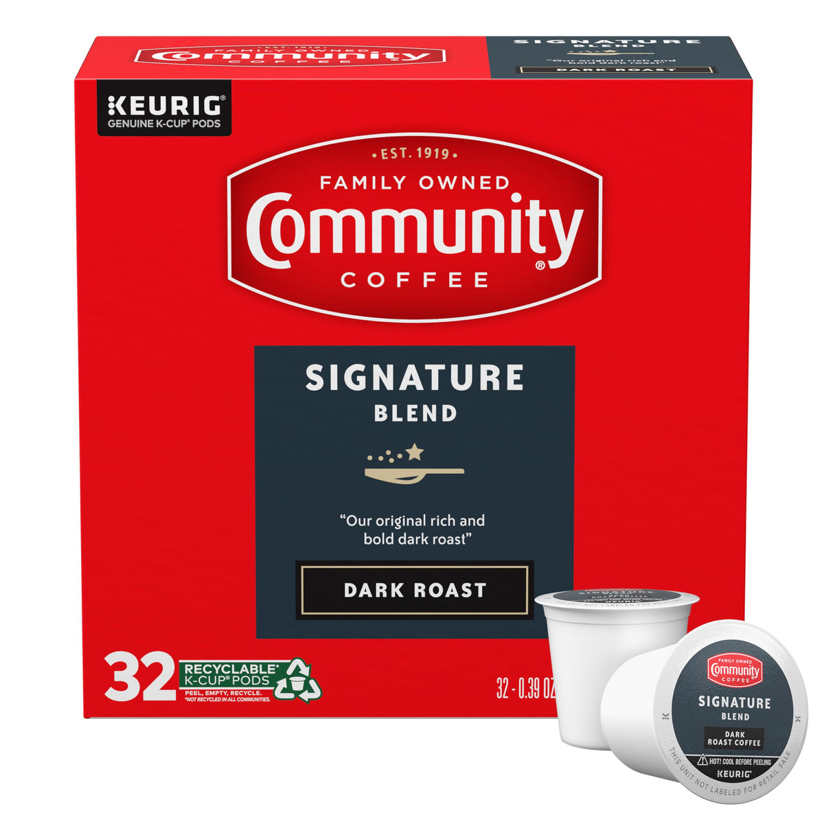Community Coffee Grandma's Sugar Cookie Keurig K-Cup Pods, Limited Edition Holiday Flavor, Natural Ingredients, 10 Count (Pack of 1)