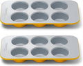 Caraway Non-Stick Ceramic-Coated 6-Cup Muffin Pan Duo