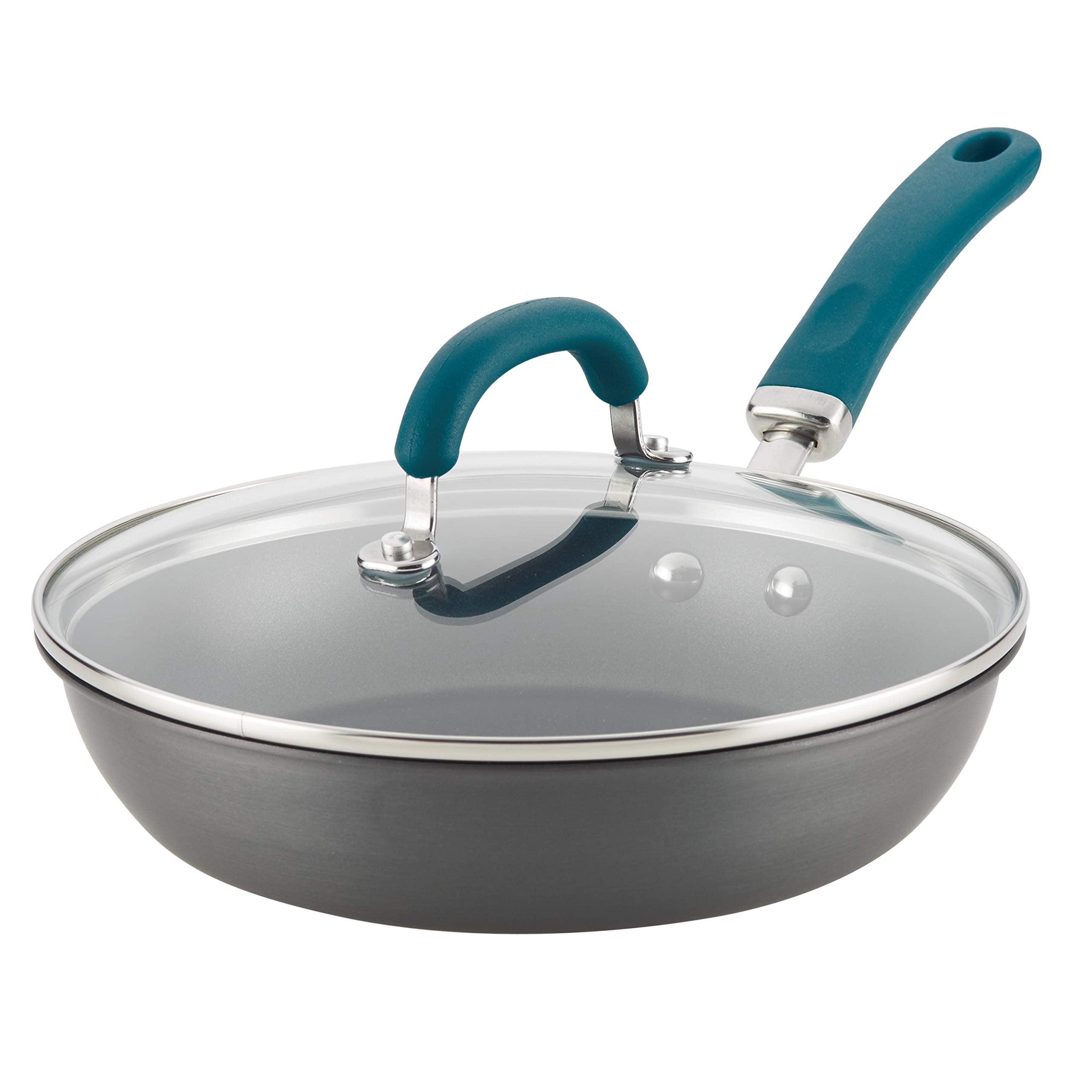 Rachael Ray Create Delicious Deep Hard Anodized Nonstick Frying Pan / Fry Pan / Hard Anodized Skillet - 10.25 Inch, Gray