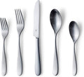 Danialli Matte Silverware Set, 18/10 Stainless Steel Satin Flatware, Modern Brushed Finish Cutlery, Dishwasher Safe & Durable, Built to Last (60-Piece, Fidenza)