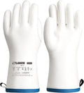LANON Liquid Silicone Oven Mitts,Heat Resistant,Coral Air Liner,White,Large