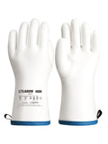 LANON Liquid Silicone Oven Mitts,Heat Resistant,Coral Air Liner,White,Large
