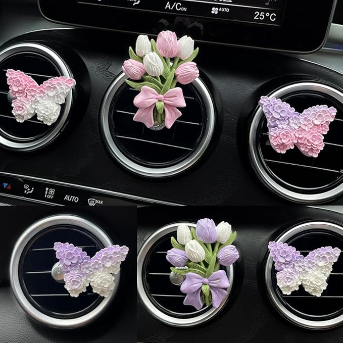 Tulip Bouquet & Lace Butterfly Silicone Soap Candle Resin Mold Floral Decor