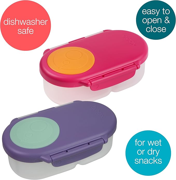 b.box Snack Box 2-Pack, Snack Containers for Kids, 1.75 Cup Kids Lunch Box