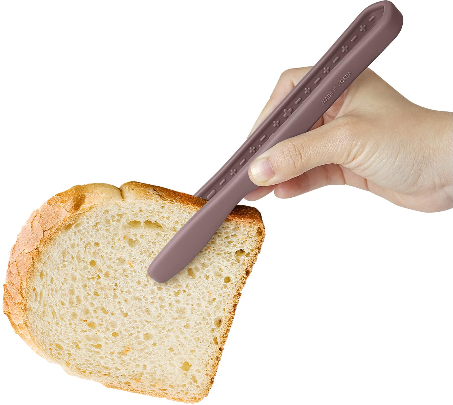 carrotez Mini Silicone Toaster Tongs, Anti-Slip,Non-Scratch Mini Tongs 7inch - Cocoa