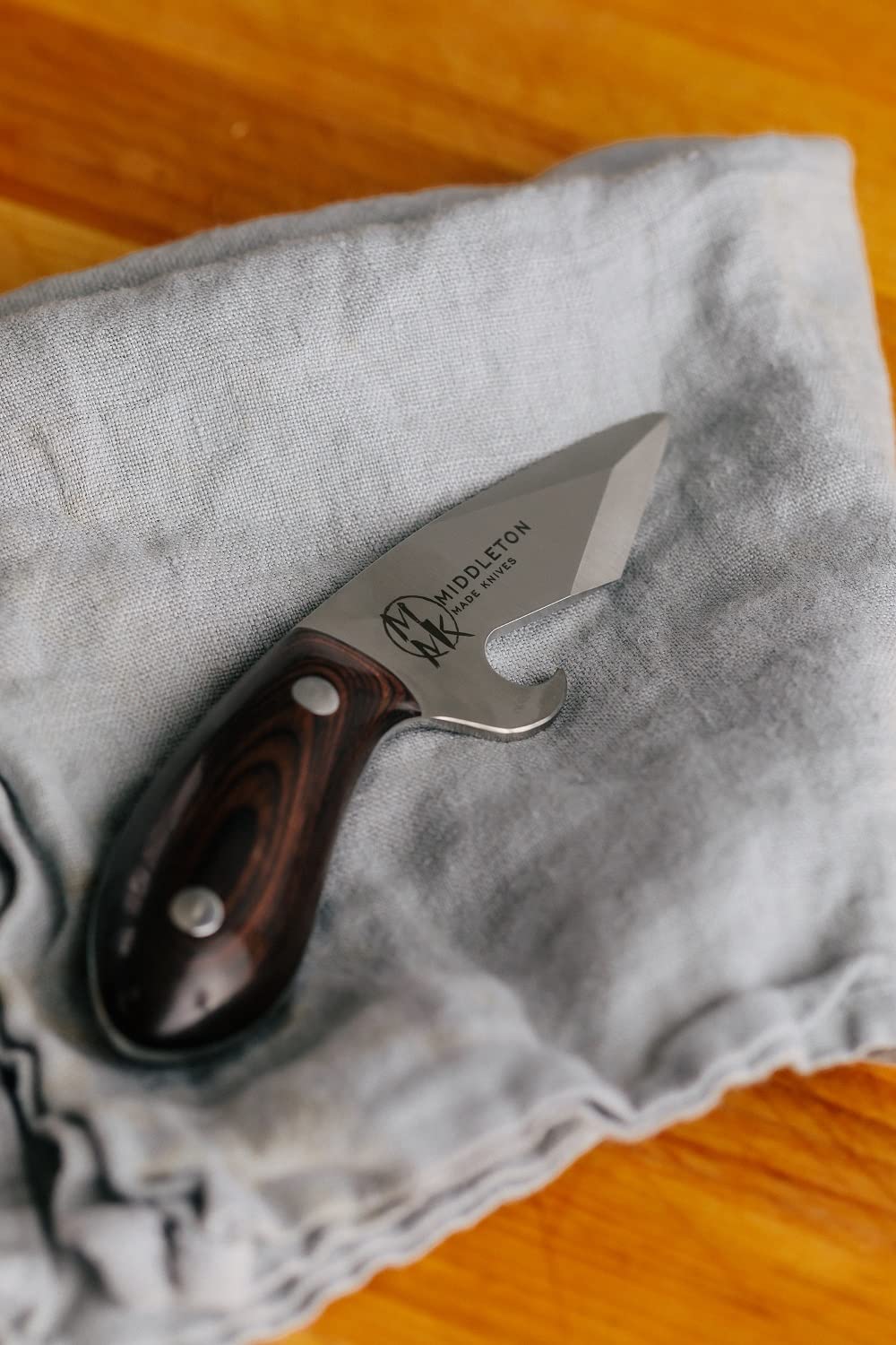 Middleton Made Knives Brew Shucker Oyster Knife with Bottle Opener, Walnut