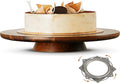 TIDITA 13" Acacia Cake Stand Rotating, Non-Slip Pads, for Sizeable Cakes