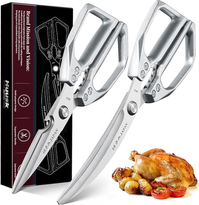 Huusk Kitchen Scissors for Food - Multifunction Kitchen Shears Heavy Duty