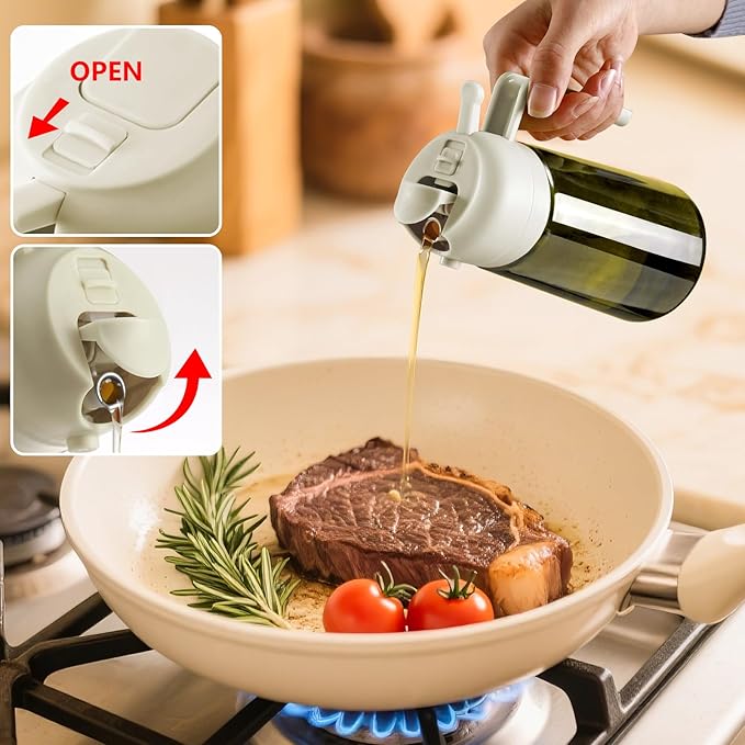SWEET VIEW Olive Oil Dispenser and Oil Sprayer 16oz/470ml