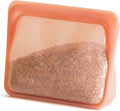 Stasher Premium Reusable Silicone Stand-Up Mini Bag, Coral, 28 oz