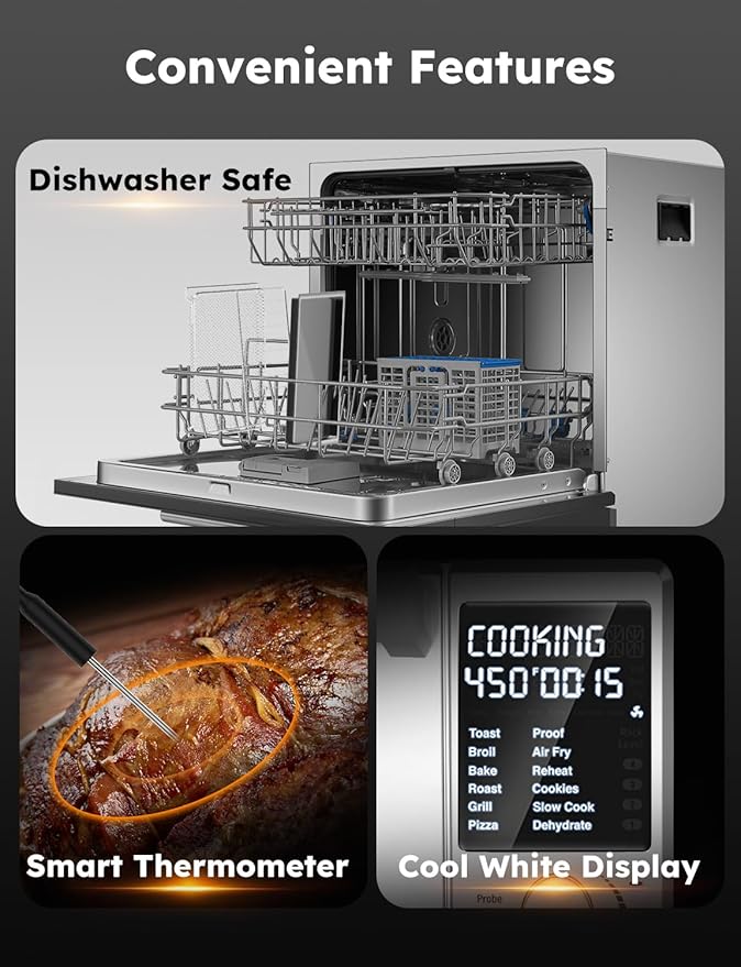 Nuwave Bravo XL Pro Air Fryer Toaster Oven, Improved 100% Super Convection