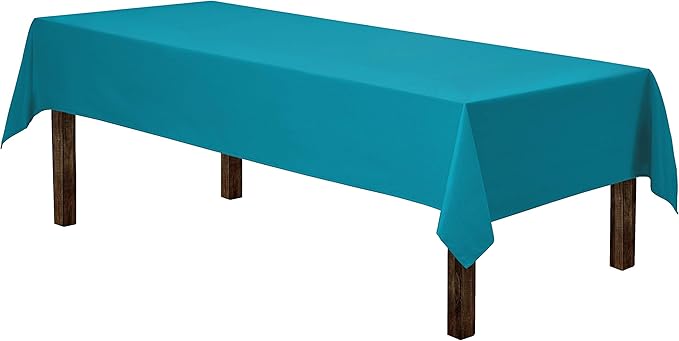 Gee Di Moda Rectangle Tablecloth - 60 x 84 Inch Caribbean Table Cloth for 5 Foot Rectangle Tables - Heavy Duty Washable Fabric - for Holiday Party, Dinner, Weddings, Baby Shower & Events