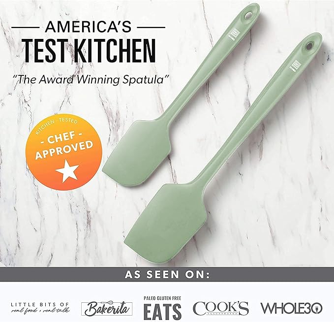 DI ORO Large Silicone Spatula - 600F Heat Resistant, Sage