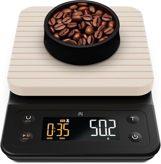 Greater Goods Coffee Scale with Timer, 0.1g Precision for Espresso & Matcha