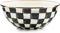 MACKENZIE-CHILDS Everyday Bowl, Medium, Black-and-White Courtly Check