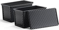 LIANYU 2 Pack Pullman Loaf Pan with Lid, 1 Pound Dough Bread Loaf Pans