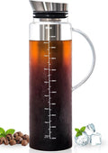 Aquach 68oz Cold Brew Coffee Maker, Extra Tall Glass Pitcher for Iced Tea