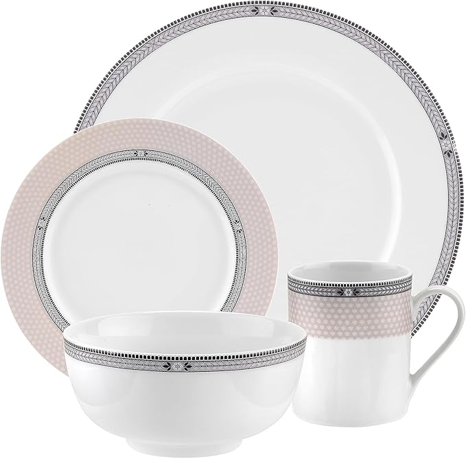 Portmeirion – Portmeirion Home – Vintage Chic Dinnerware Set, Set of 16