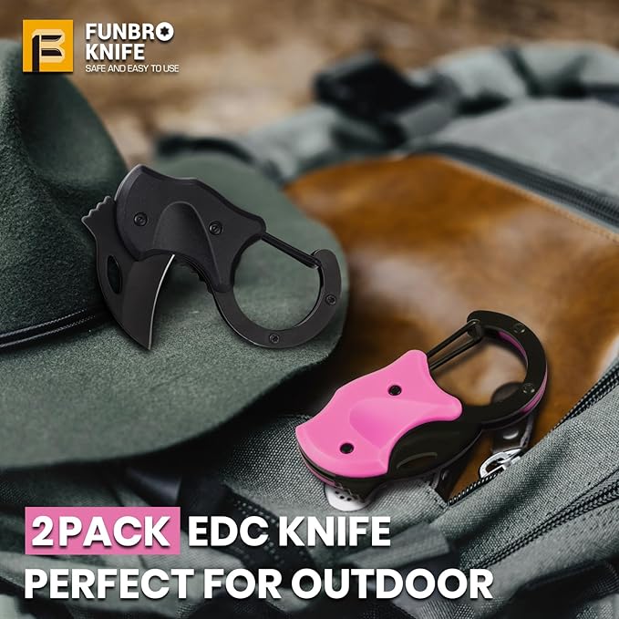 FUNBRO 2 Pack Small Pocket Knife Gifts for Men & Women