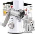 Geedel Rotary Cheese Grater Hand Crank, Cheese Shredder Vegetable Slicer