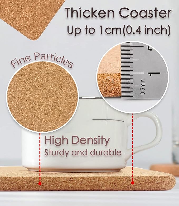 KITLAB Cork Trivets for Hot Dishes, Hot Pots and Pans, 8 Inch 6 Pcs