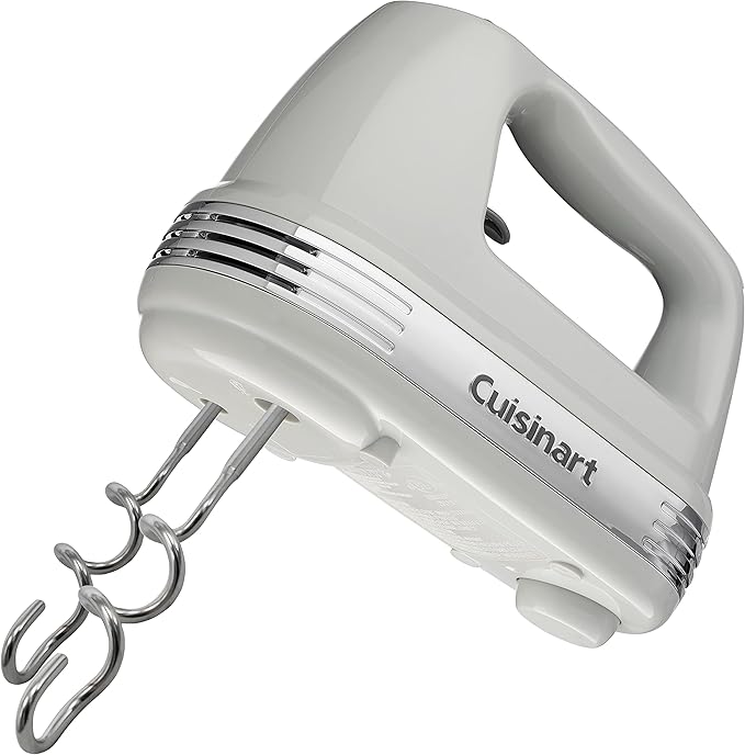 Cuisinart Power Advantage Plus 9-Speed Hand Mixer, 220W-Motor Hand Blender Electric Mixer with 9 Speed Settings, XL Dishwasher-Safe Beaters, 3 Low Mixing Speeds, Storage Case, Cool Grey