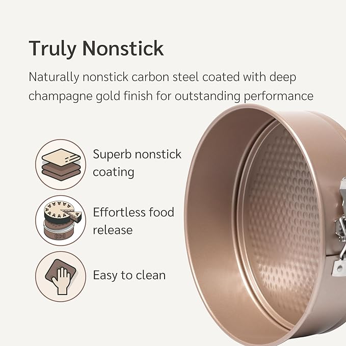 HAPPIELS 8 inch Springform Pan Nonstick, PFOA & BPA Free