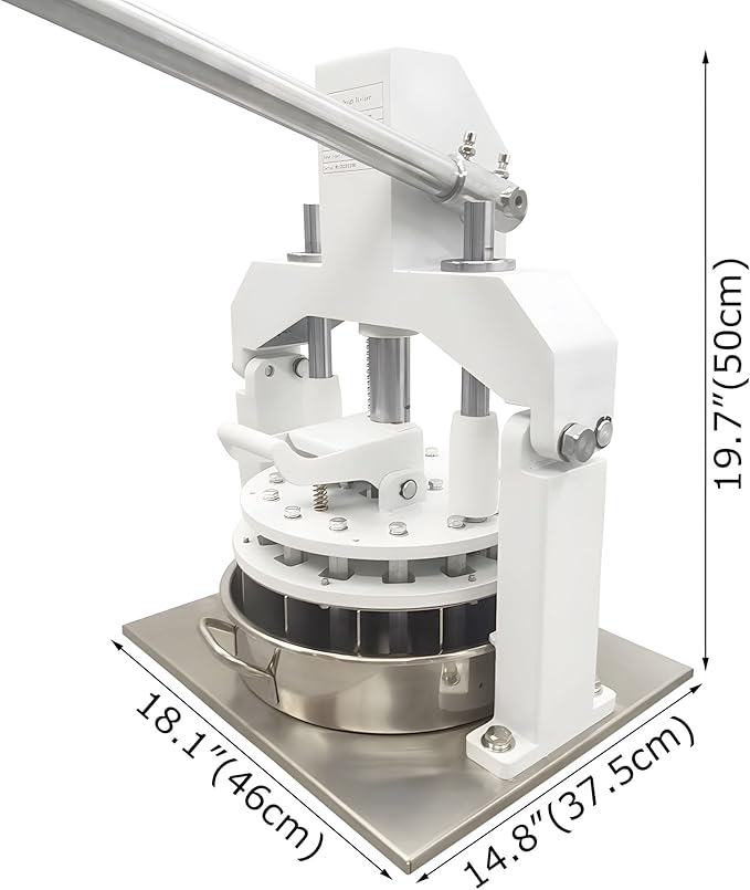 BANFLUXION 18PCS Table Top Manual Dough Divider Manual Hydraulic Dough Dividing Machine 2 Trays Manual Equal Dough Cutter Bread Bakery Dough Cutter Machine 2.12oz-11.29oz(60g-320g)/pcs