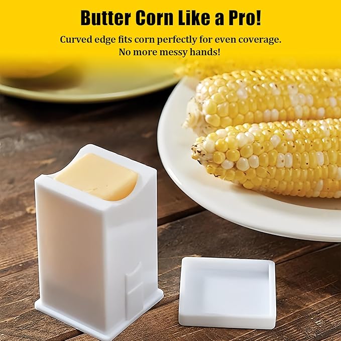 2 Pack Plastic Butter Spreader Corn Cob with Cover Butter Spreader for Corn, Bread & Cooking for Even Spread on Toast, Pancakes, Waffles & Grilling