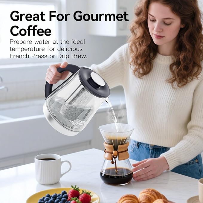 Olayks Electric Kettle With Tea Infuser, BPA Free, 1.5L, 1200w Fast Heat