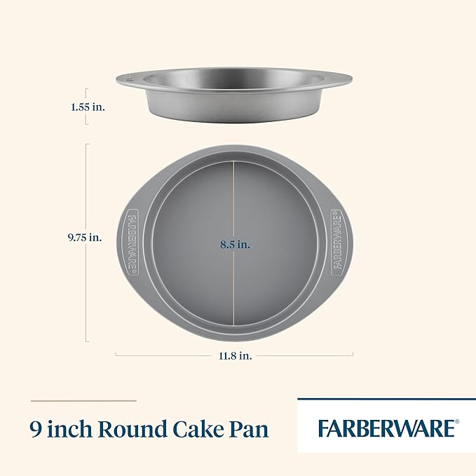 Farberware Nonstick 9-Inch Round Cake Pan, Baking Pan