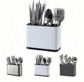 LIBODOUR Utensil Holder,Kitchen Silverware Holder for Countertop