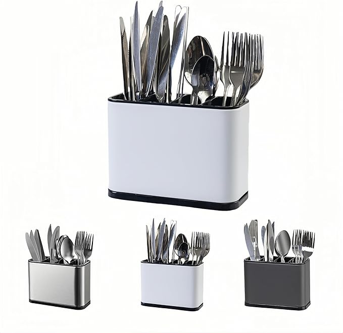 LIBODOUR Utensil Holder,Kitchen Silverware Holder for Countertop