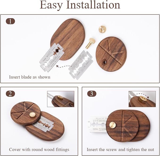 ROCKSHEAT Bread Lame Dough Scoring Tool with 5 Feather Blades, Sourdough Scoring Tool with Storage Box, Scoring Knife for Bread Baking, Dexterous-Cut Series Lame Bread Tool (LUNA)