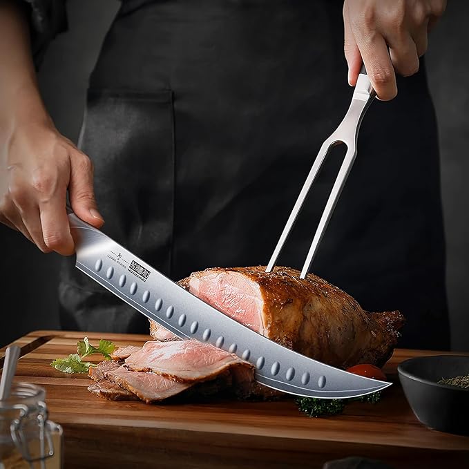 HOSHANHO Carving Knife Set 3PCS, Japanese Brisket Slicing Knife Sets