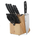 ZUNMARK Kitchen Knife Set, Professional 13 Piece Knife Set with Block and Sharpener, Sharp Chef Knife Set, Ideal for Home and Restaurants, Elegant Black