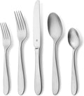 Danialli Matte Silverware Set, 18/10 Stainless Steel Satin Flatware, Modern Brushed Finish Cutlery, Dishwasher Safe & Durable, Built to Last (40-Piece, Razzoli)