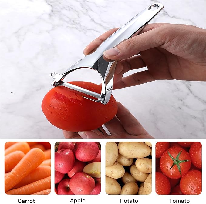 ANMIOU Vegetable Peeler Ergonomic Stainless Steel Handle for Potato Apple