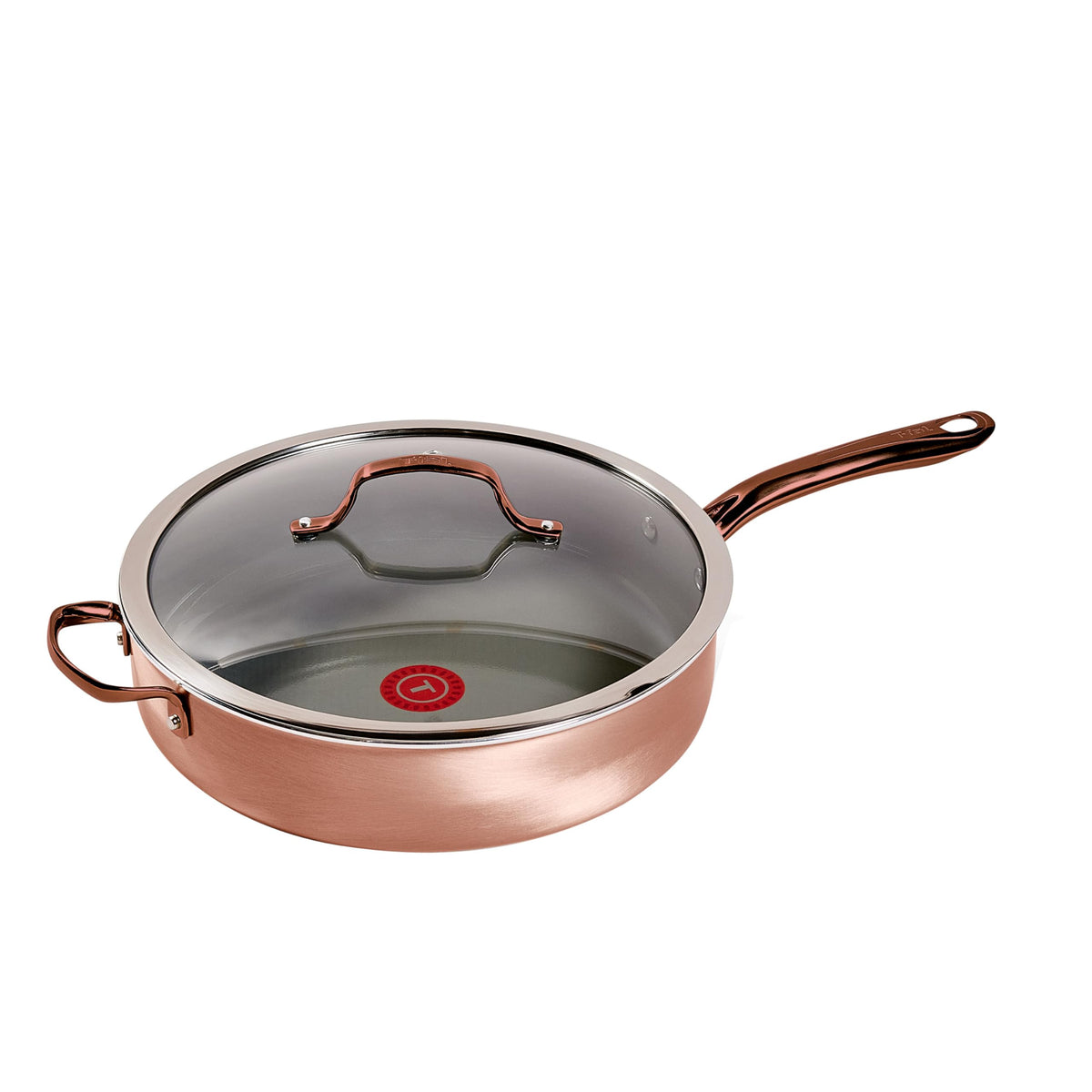T-Fal Revive Ceramic Nonstick Sauté Pan with Lid, 6 Qt Forged Skillet