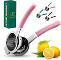 Bellemain Metal Lemon Squeezer, Stainless Steel Citrus Juicer, pink