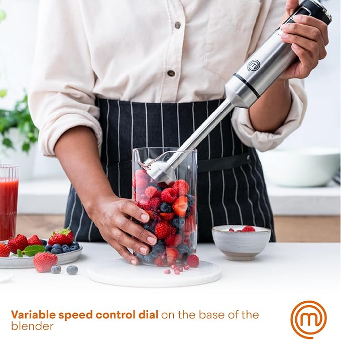 MasterChef Immersion Blender Handheld, Hand Blender 3 in 1 Set, 400W Motor