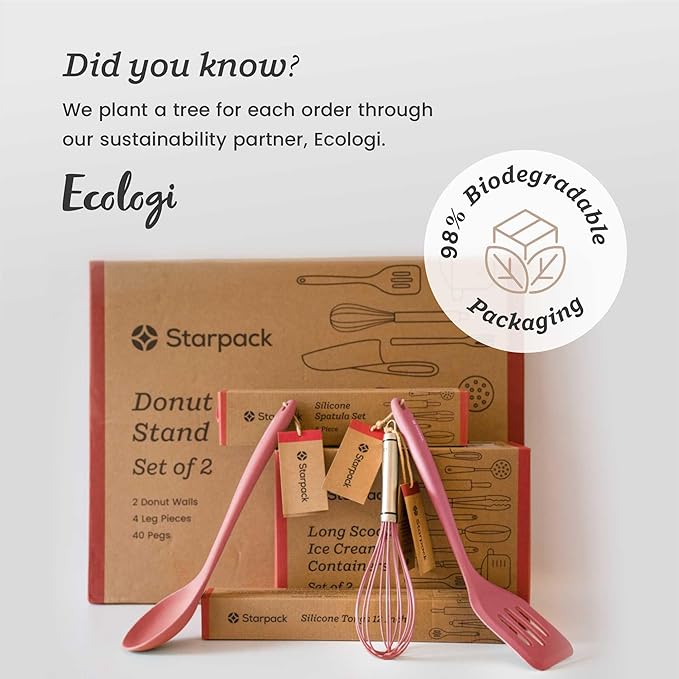 Starpack Get a Grip Silicone Kitchen Tongs (12 Inch) - LFGB Non Toxic, 600°F Heat Resistant, BPA-Free - Heavy-Duty Stainless Steel, Locking - Dishwasher Safe for Nonstick Cookware