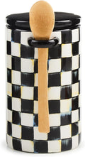 MACKENZIE-CHILDS Farmhouse Canister, Black-and-White Courtly Check