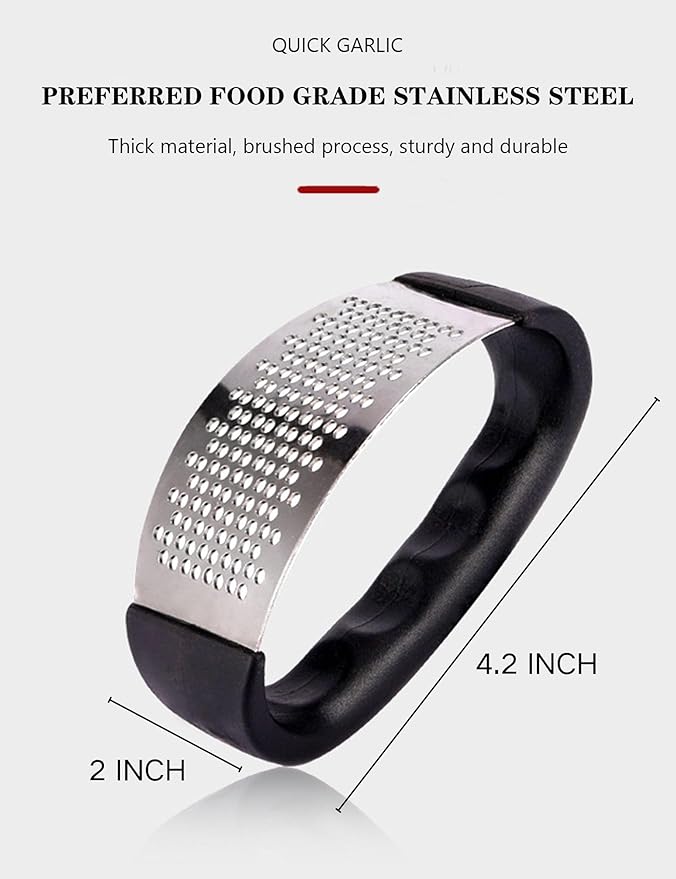 Zemcxney Garlic Press Rocker Stainless Steel New Innovative Garlic Mincer Crusher Chopper Smash Garli