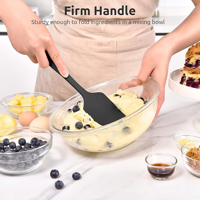 U-Taste Silicone Large Spatula, 480ºF High Temp Bowl Scraper, 11.38", Black