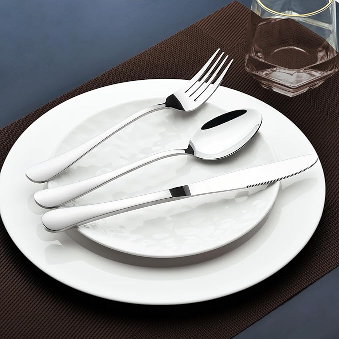Silverware Set for 6,30 Piece Stainless Steel Flatware Utensils Cutlery Set