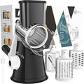 Cambom Rotary Cheese Grater Hand Crank Cheese Shredder, Black