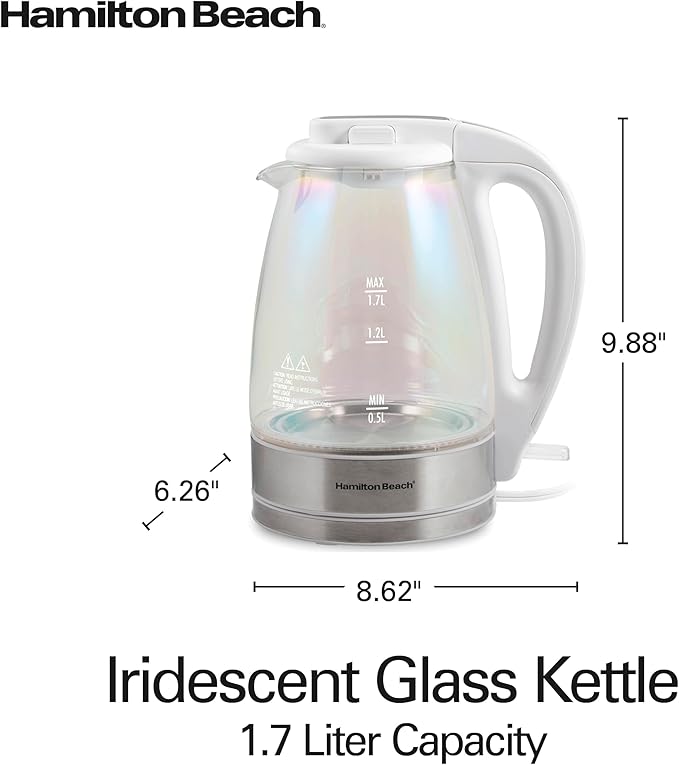 Hamilton Beach 1.7 Liter Electric Tea Kettle, Water Boiler & Heater
