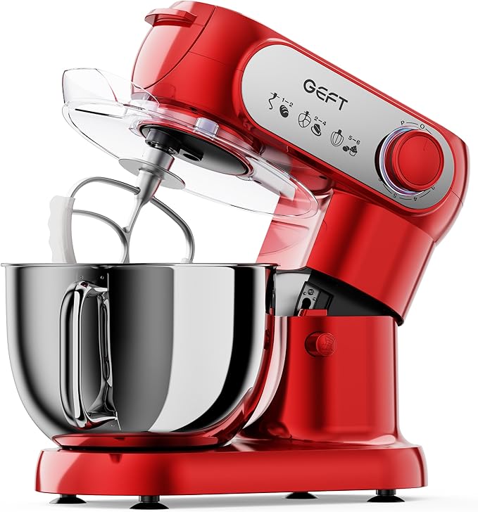 GEFT Stand Mixer, 3.5QT&6QT Bowls Mixers Kitchen Electric Stand Mixer Red
