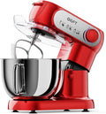 GEFT Stand Mixer, 3.5QT&6QT Bowls Mixers Kitchen Electric Stand Mixer Red